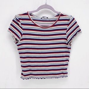AE striped crop tee